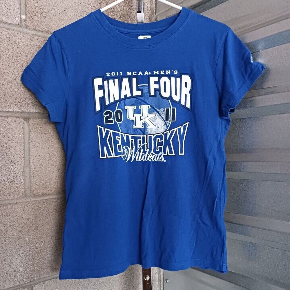 Kentucky Wildcats Women' Large 2011 Final Four T-shirt Vintage Blue Short Sleeve